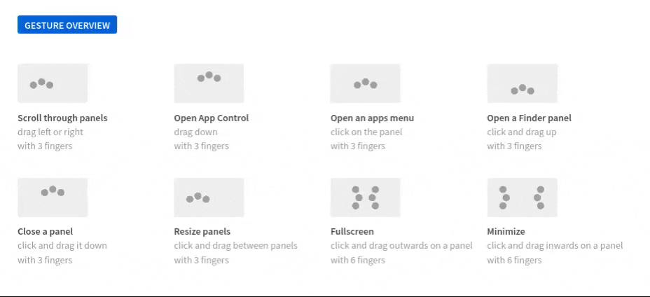 Gestures in Desktop Neo